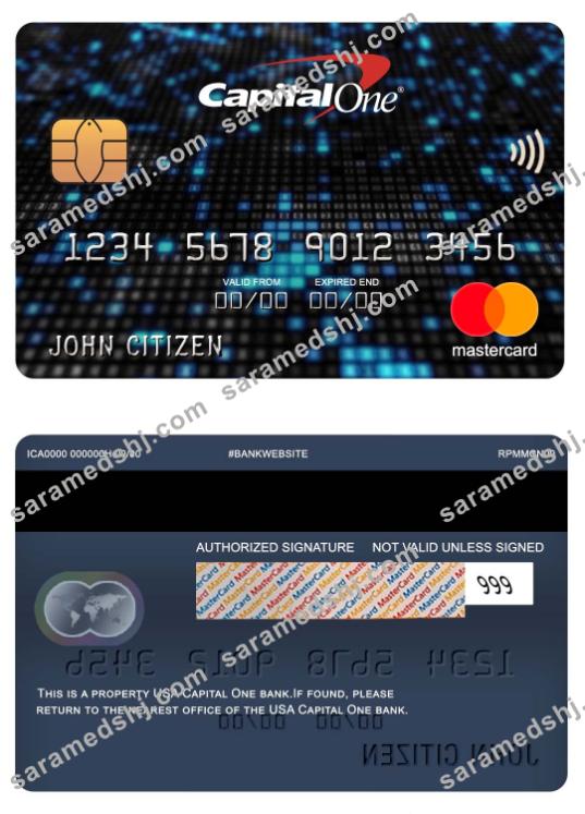 USA Capital One bank mastercard